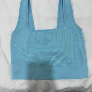 Target Women's Light Blue Ribbed Tank Top